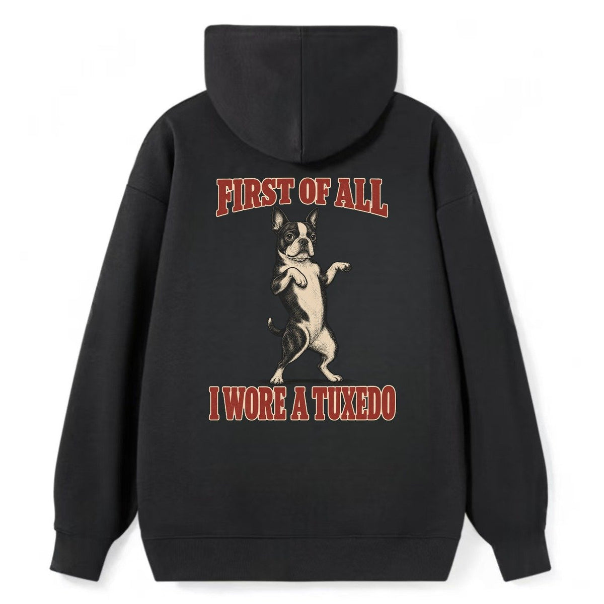 Boston Terrier Dog Declarations Classic Pullover Hoodie – Black