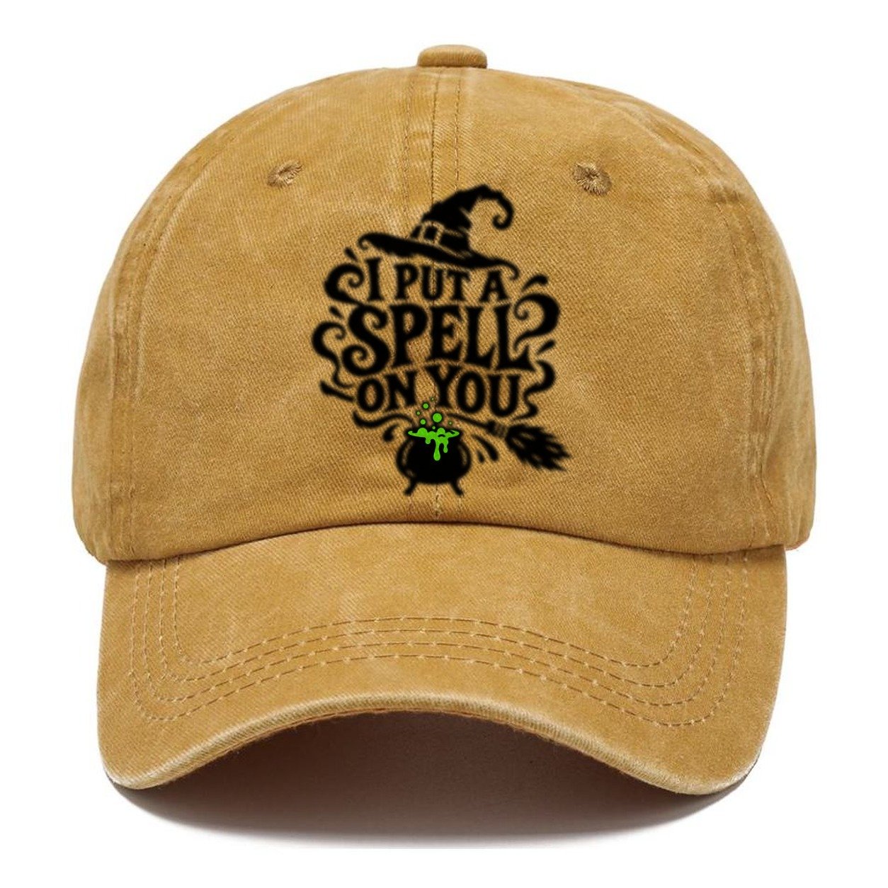 I Put A Spell On You Slogan Witch Magic Classic Cap – Golden Harvest