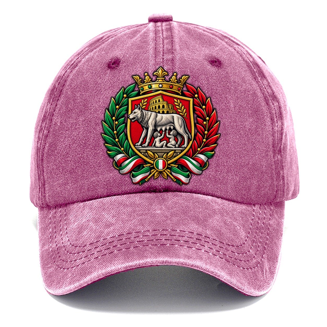 Italy Heraldic Crest Country Logos Classic Cap – Dusty Rose