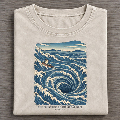 The Fountains Of The Great Deep The Great Deep Vintage T-shirt – Off White