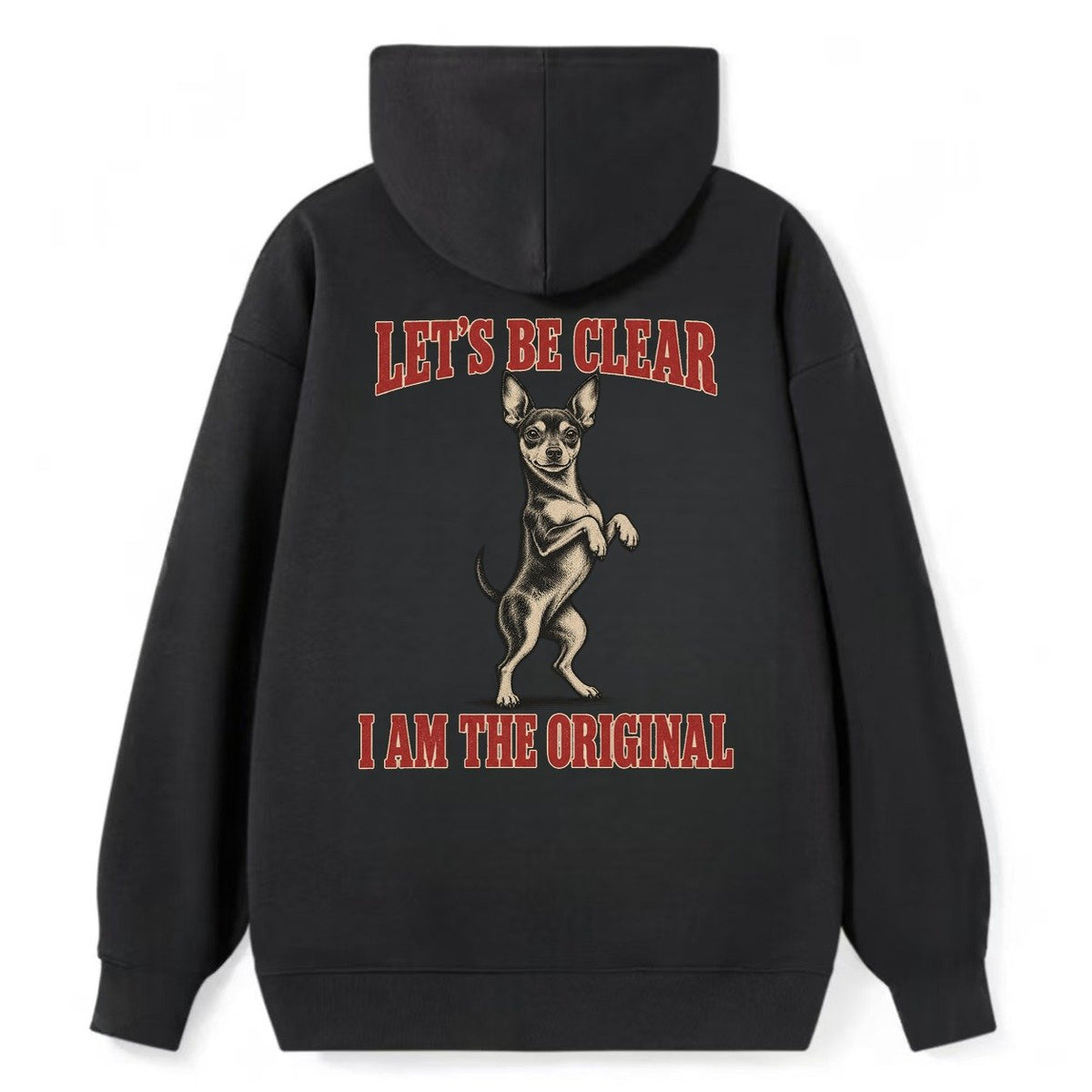 Miniature Pinscher Dog Declarations Classic Pullover Hoodie – Black