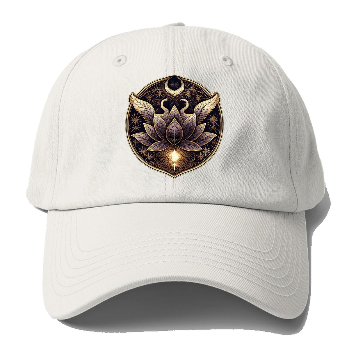 Celestial Lotus Balance Baseball Cap – Off White