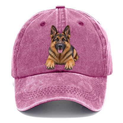 German Shepherd Lying Down Top Breeds Classic Cap – Dusty Rose