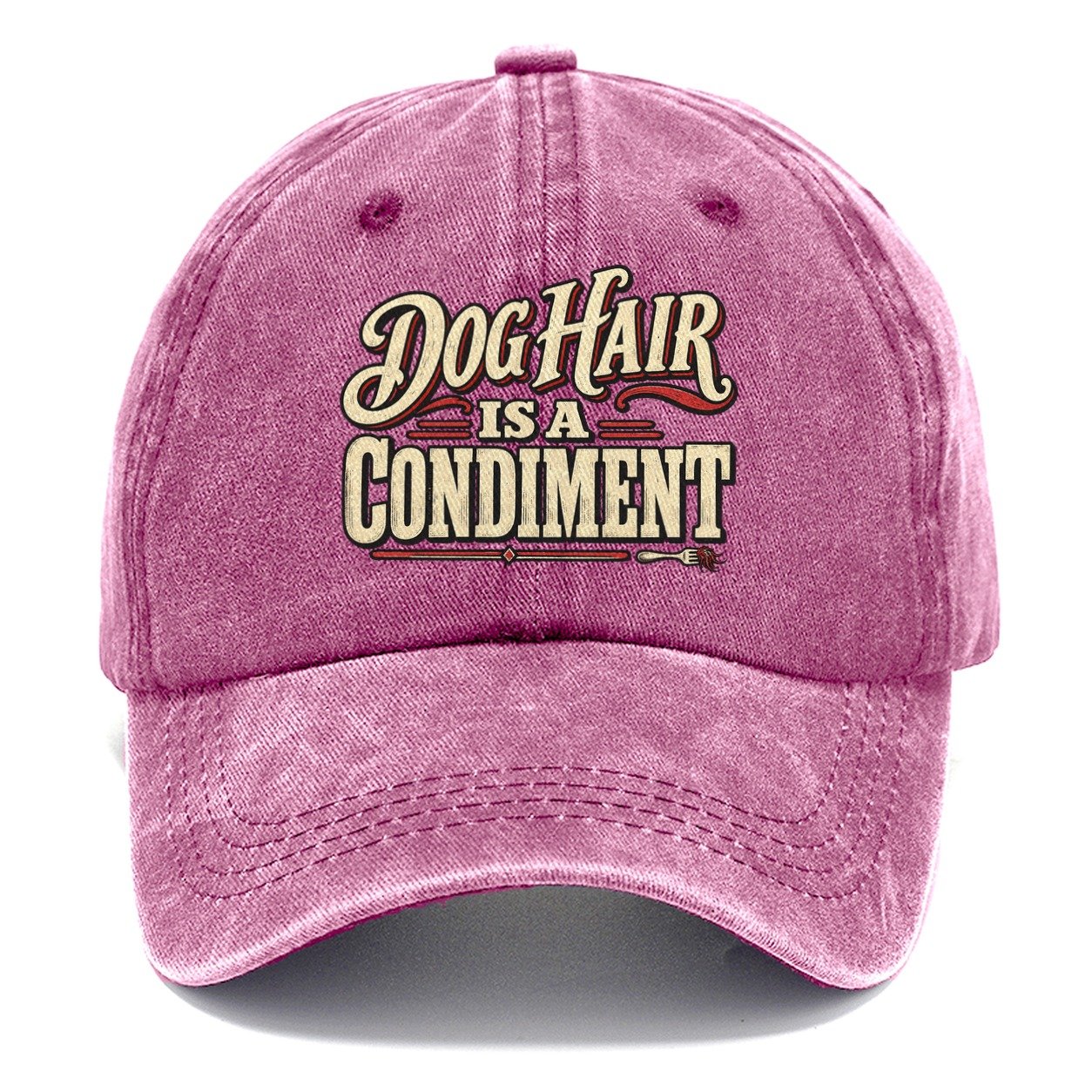 Dog Hair Is A Condiment American Wit Classic Cap – Dusty Rose