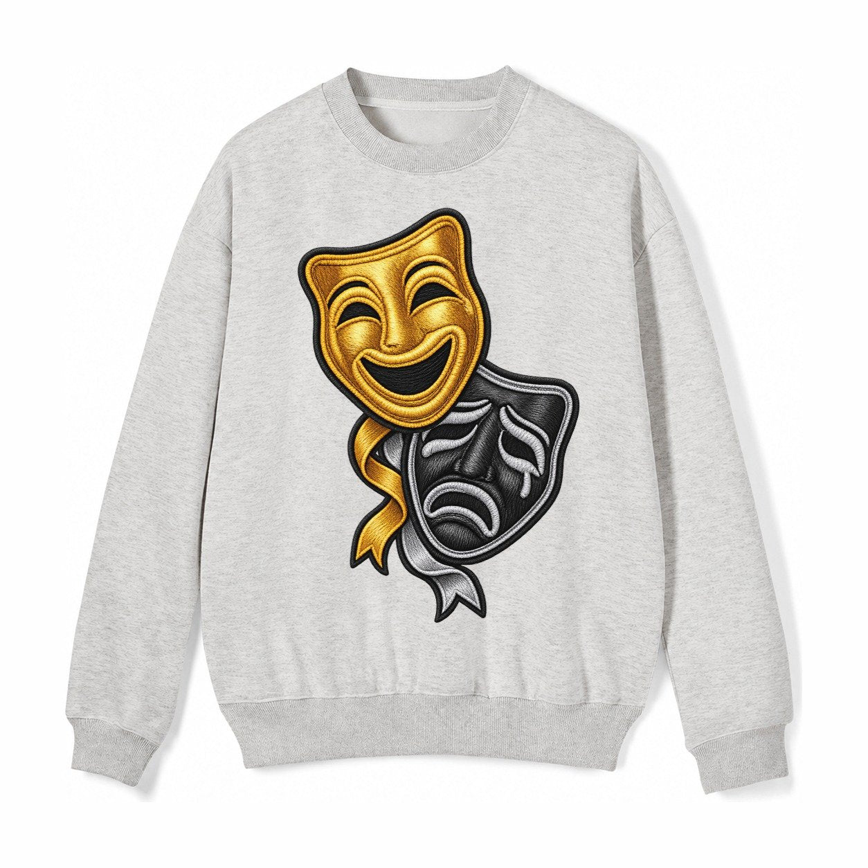 Broadway Masks Fleece Sweatshirt – Light Gray