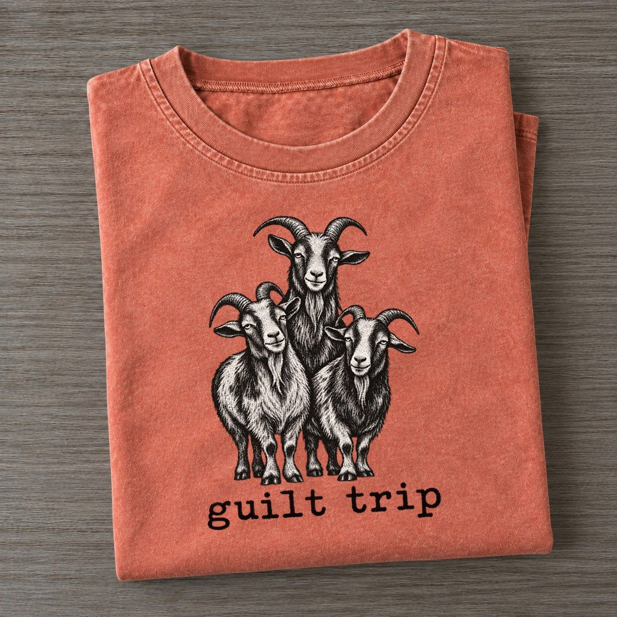 Guilt Trip Collective Nouns Vintage T-shirt – Terracotta