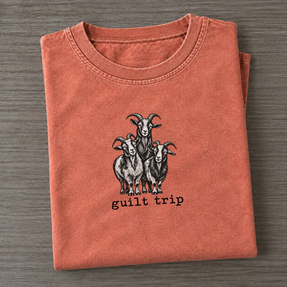 Guilt Trip Collective Nouns Vintage T-shirt – Terracotta