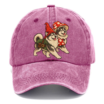 2 Alaskan Malamutes In Halloween Costumes Hdp 49 Parade Lineup Halloween Dog Parade Classic Cap – Dusty Rose