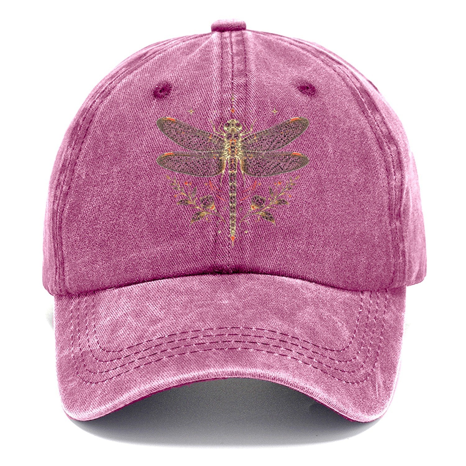 White Dragonfly Classic Cap – Dusty Rose