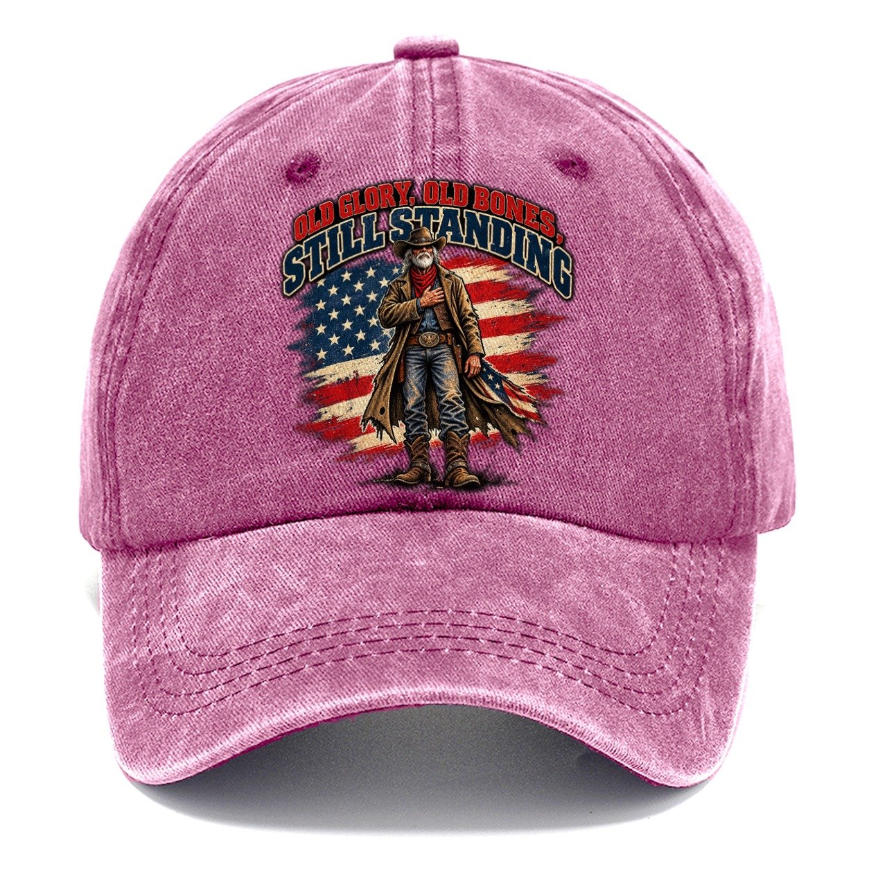 Old Glory Old Bones Still Standing Old Man Strong Classic Cap – Dusty Rose