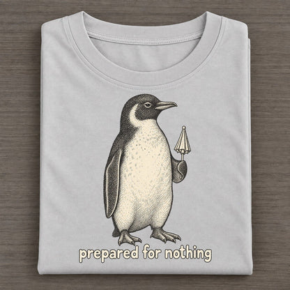 Penguin Prepared For Nothing Unbothered Creatures Classic T-shirt – Grey