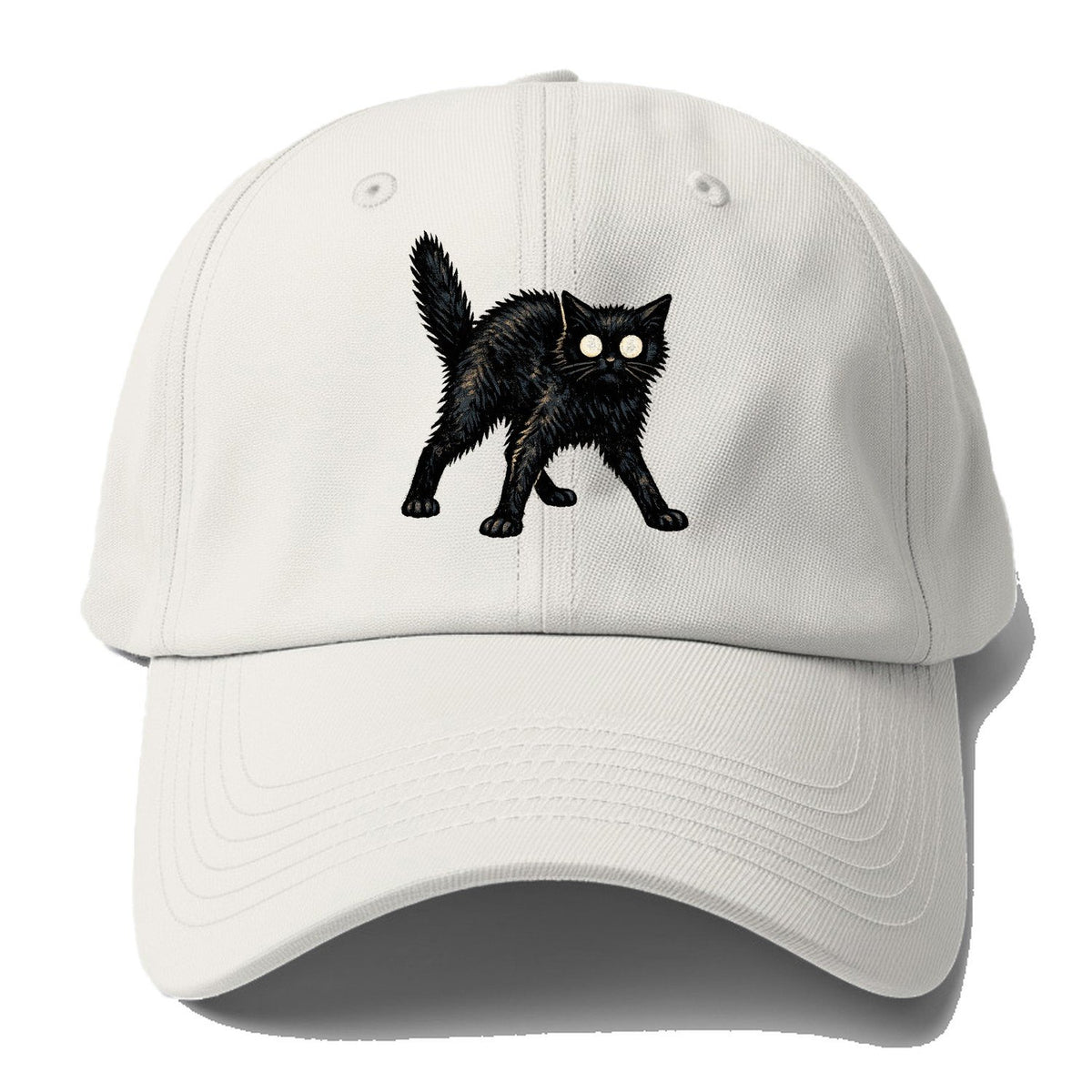 Glowing Black Cat Baseball Cap – Off White