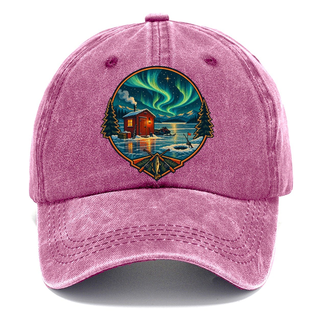 Northern Ice Shack Night Fishing Club Classic Cap – Dusty Rose