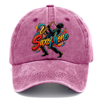 Saxophone Wordmark Music Instruments Classic Cap – Dusty Rose