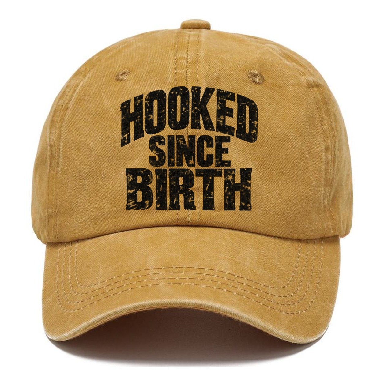 Hooked Since Birth Fishing Club Classic Cap – Golden Harvest