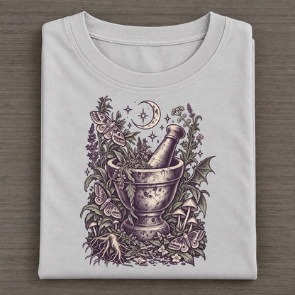 Mortar And Pestle Herbs Midnight Haunt Classic T-shirt – Grey