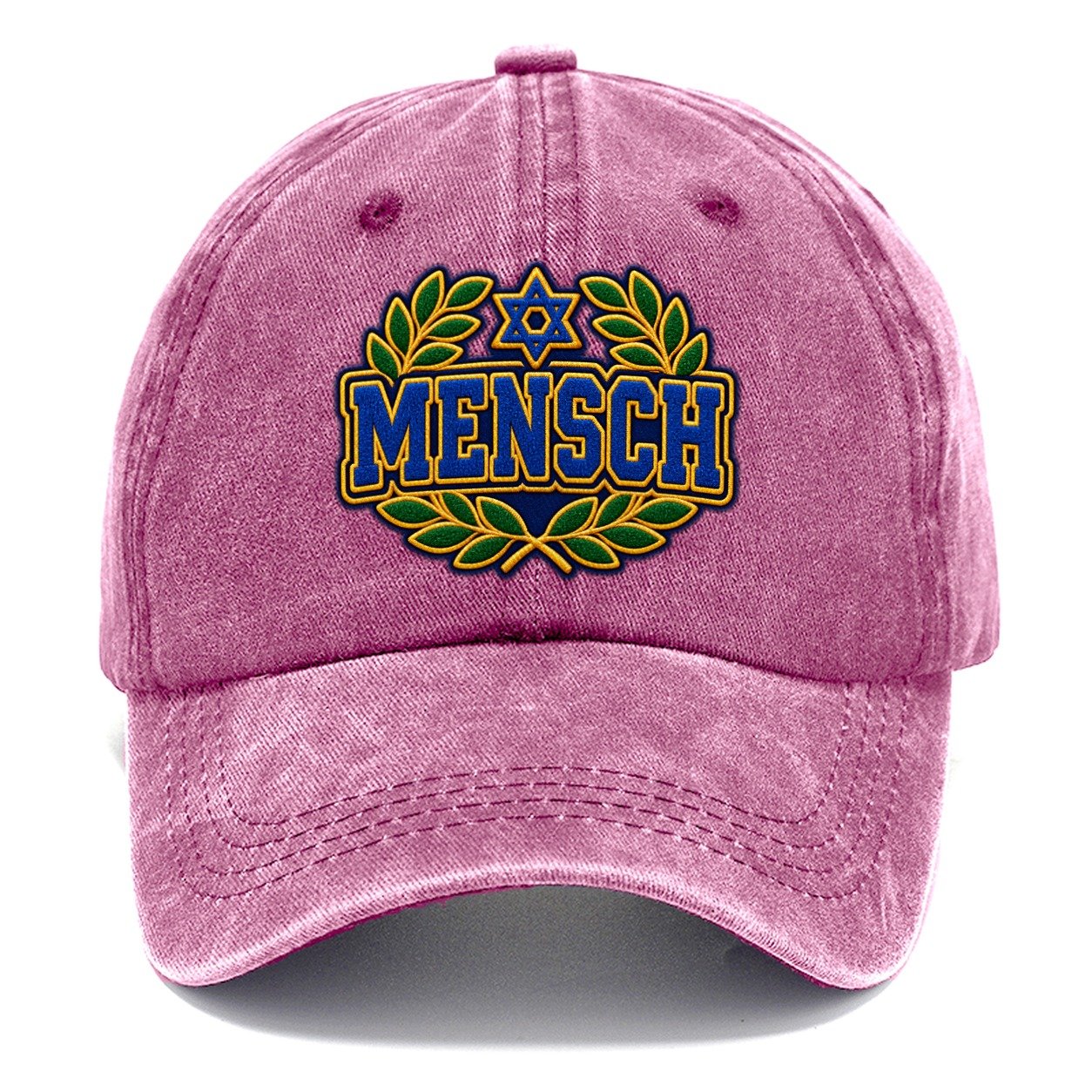 Mensch Badge Judaism Heritage Classic Cap – Dusty Rose