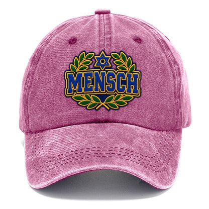 Mensch Badge Judaism Heritage Classic Cap – Dusty Rose