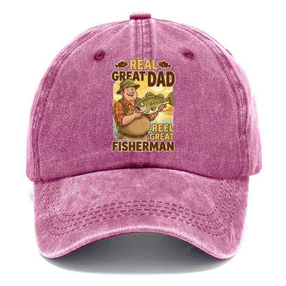 Real Great Dad Reel Great Fisherman Classic Cap – Dusty Rose
