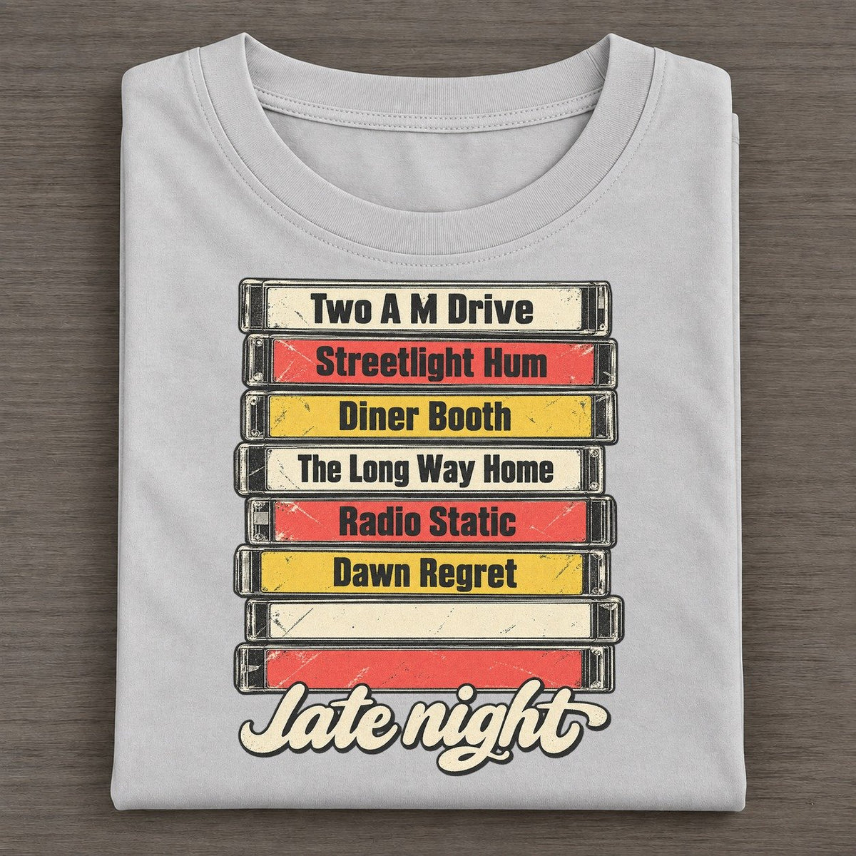 Late Night Rewind Shelf Classic T-shirt – Grey
