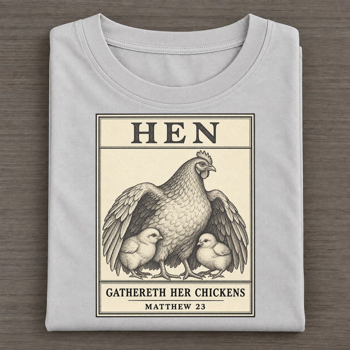 Hen Specimen Plate Creature Canticle Classic T-shirt – Grey