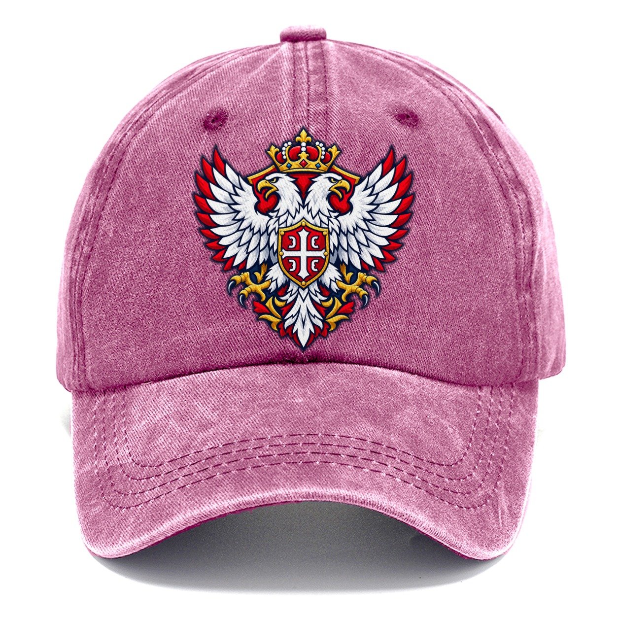 Serbia Minimal Emblem Country Logos Classic Cap – Dusty Rose