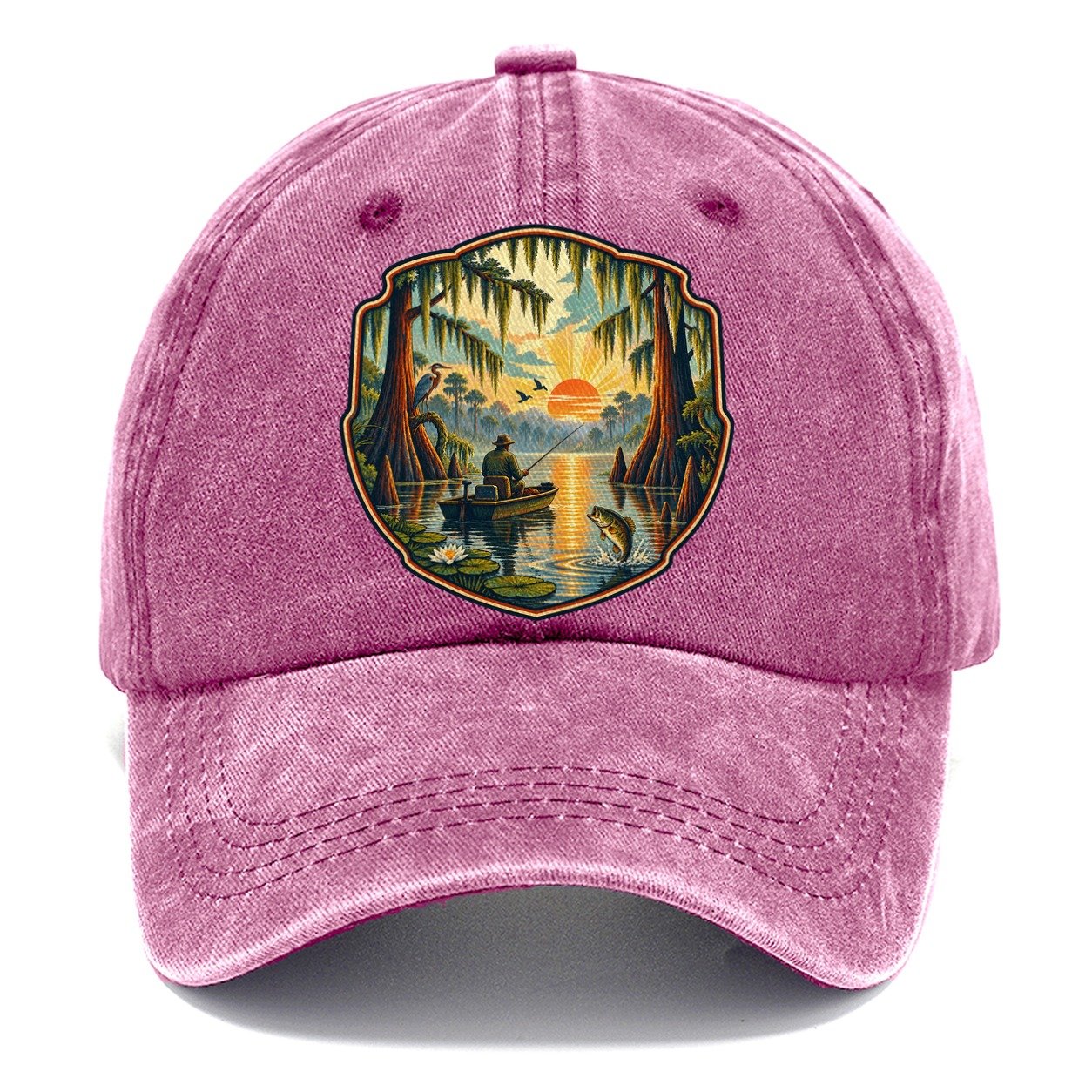 Bayou Cypress Still Water Fishing Club Classic Cap – Dusty Rose