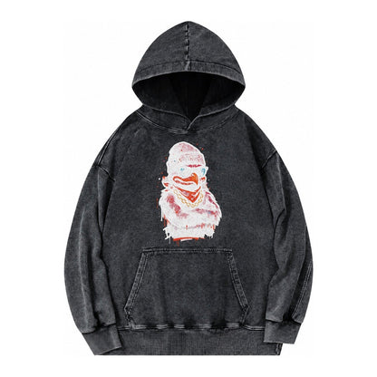 Blacksburg Hokiebird Wearing Virginia Tech Beanie With Vt Pa Vintage Washed Hoodie – Black