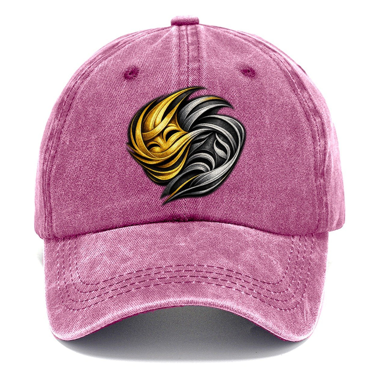 Abstract Comedy And Tragedy Masks Classic Cap – Dusty Rose