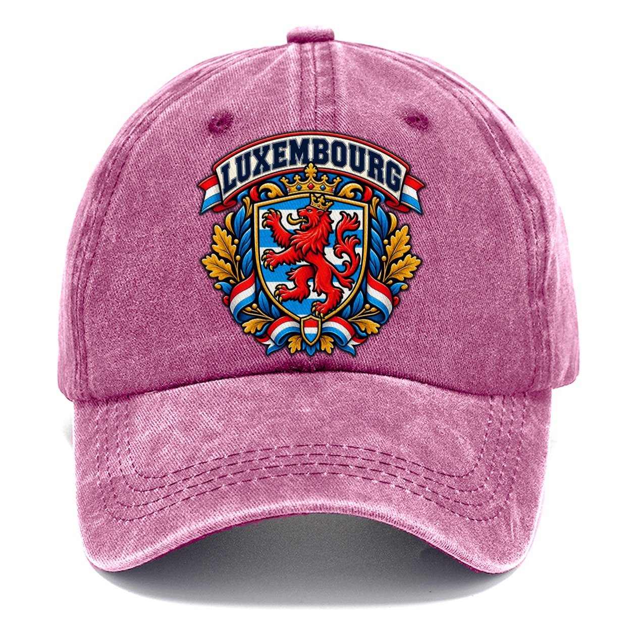 Luxembourg Retro Badge Country Logos Classic Cap – Dusty Rose