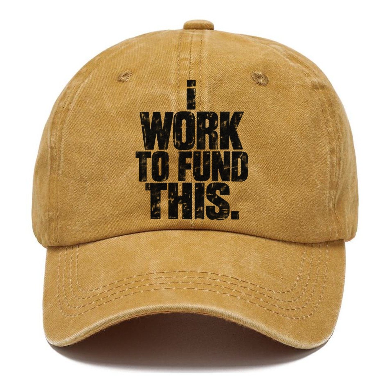 I Work To Fund This Fishing Club Classic Cap – Golden Harvest