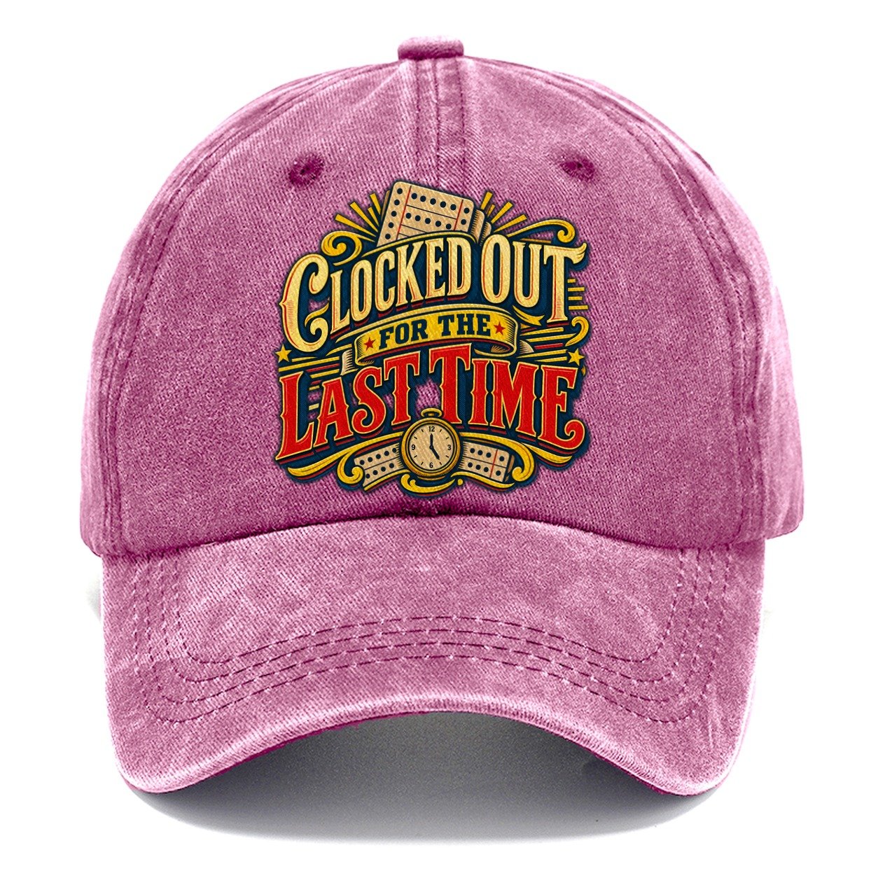Clocked Out For The Last Time Retired Living Classic Cap – Dusty Rose