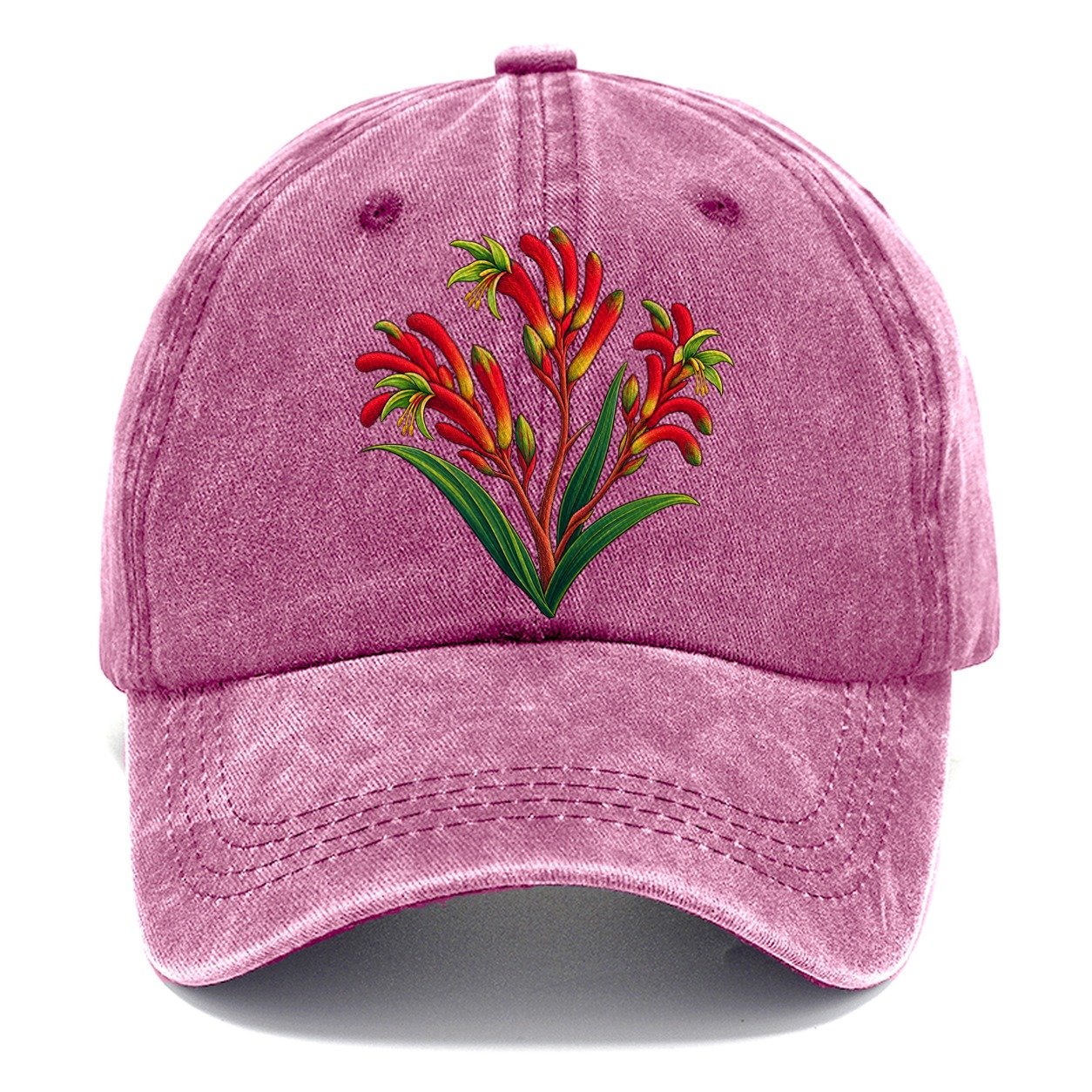 Western Australia Red And Green Kangaroo Paw Australia Cultural Icons Classic Cap – Dusty Rose
