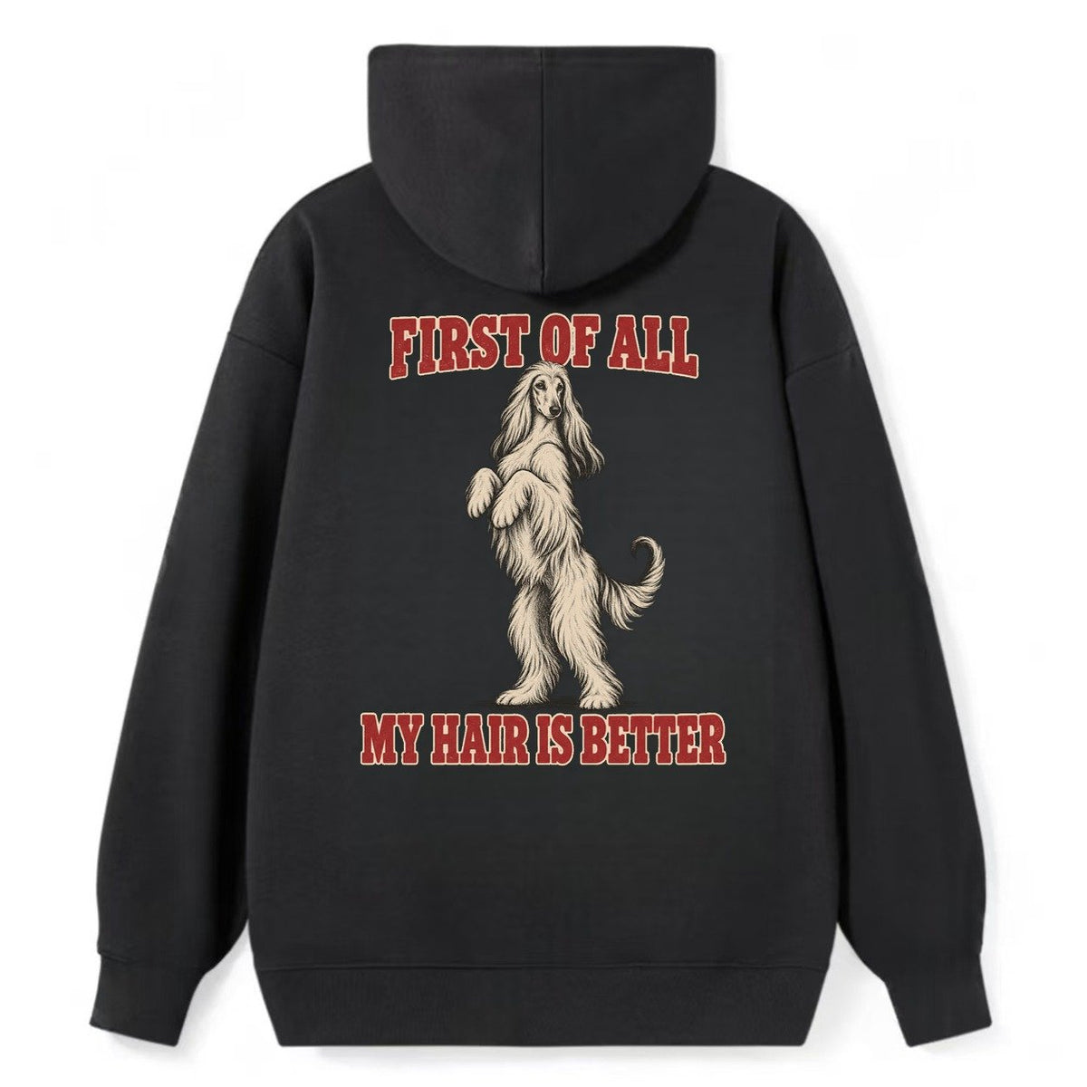 Afghan Hound Dog Declarations Classic Pullover Hoodie – Black