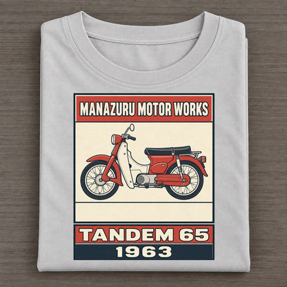 Manazuru Tandem 65 Showa Speed Plates Classic T-shirt – Grey