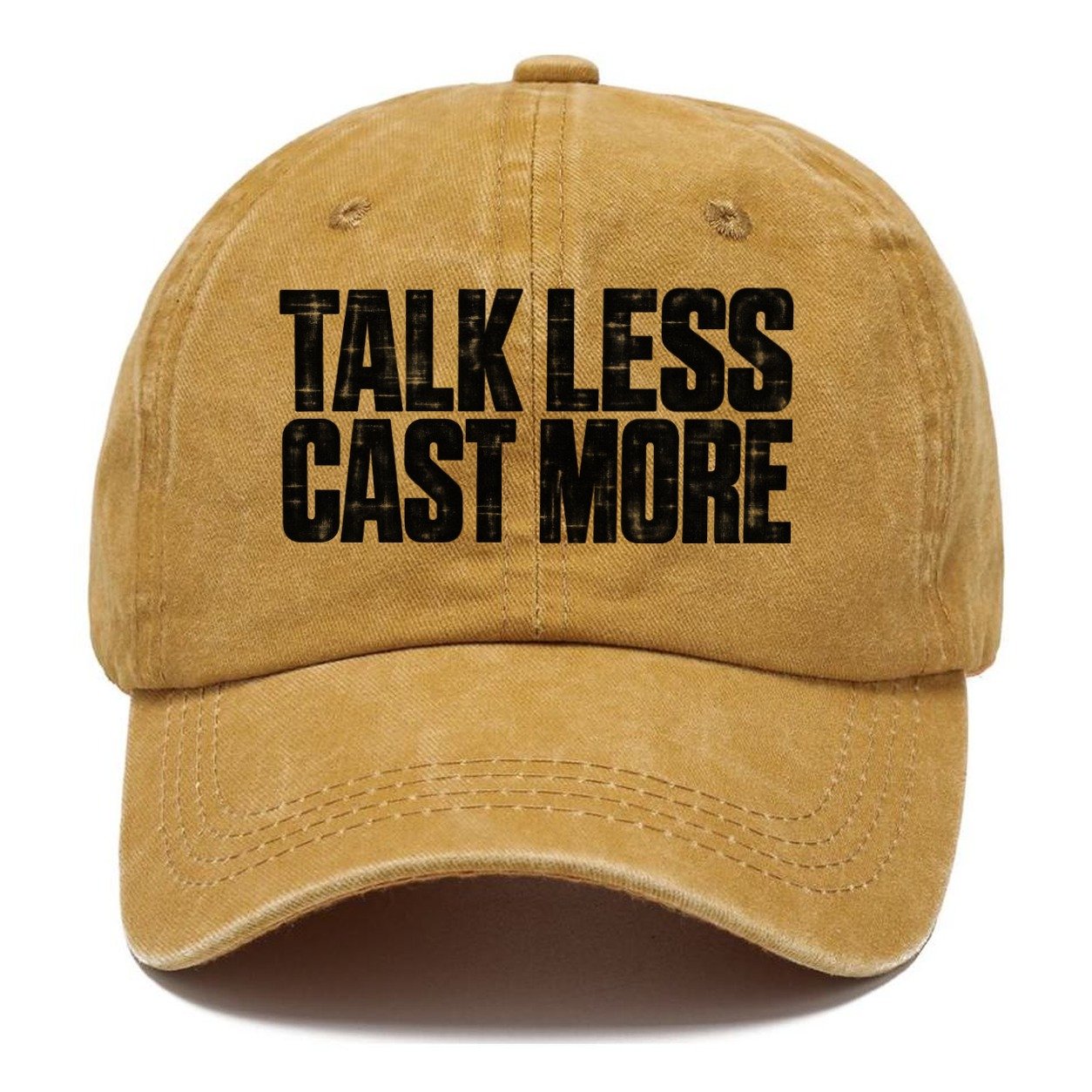 Talk Less Cast More Fishing Club Classic Cap – Golden Harvest