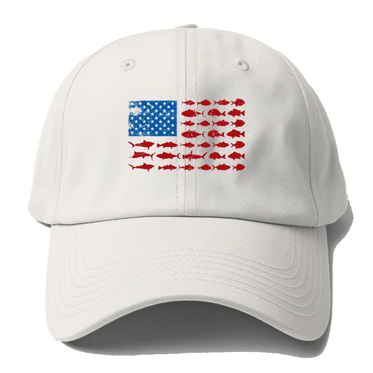 Fish Flag Logo Baseball Cap – Off White