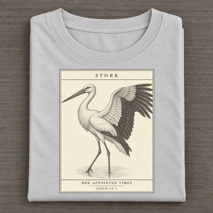Stork Specimen Plate Creature Canticle Classic T-shirt – Grey