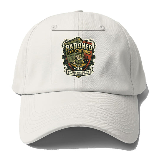 Rationed Expectations 40s Baseball Cap – Off White