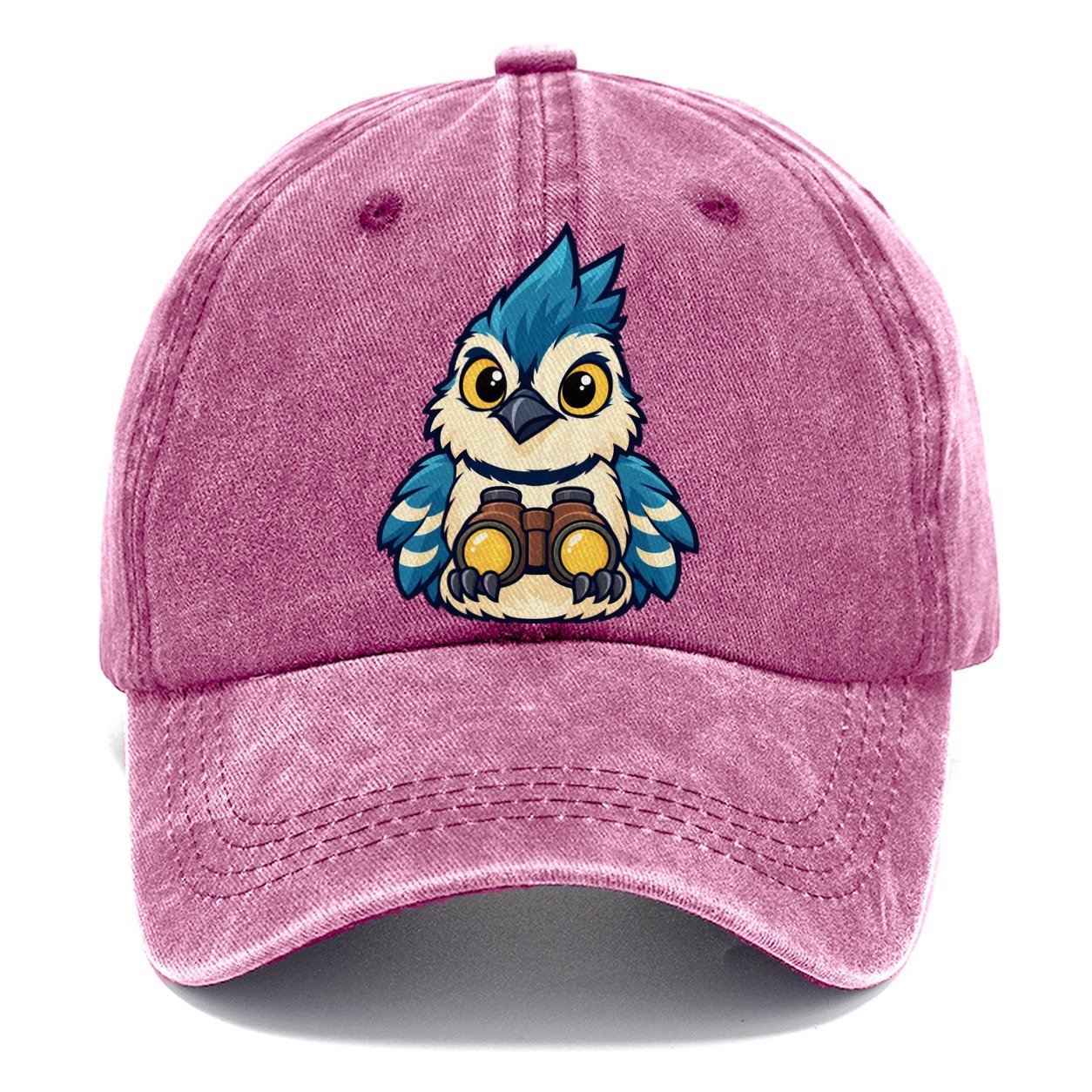 Jay With Binoculars Birdwatching Classic Cap – Dusty Rose