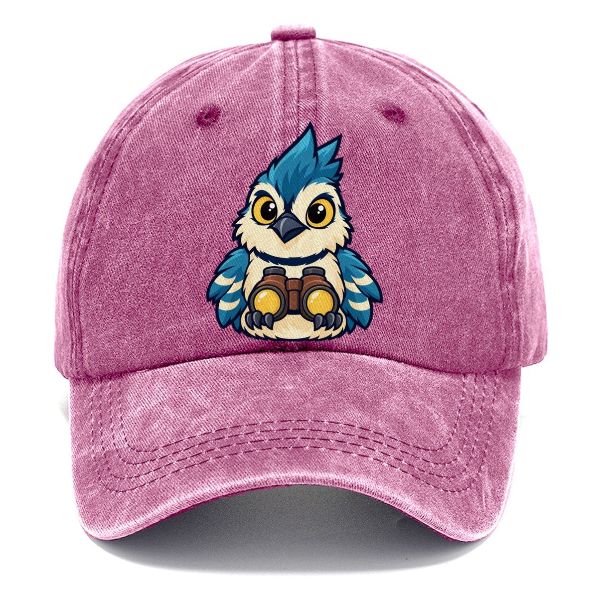 Jay With Binoculars Birdwatching Classic Cap – Dusty Rose