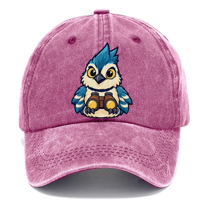 Jay With Binoculars Birdwatching Classic Cap – Dusty Rose