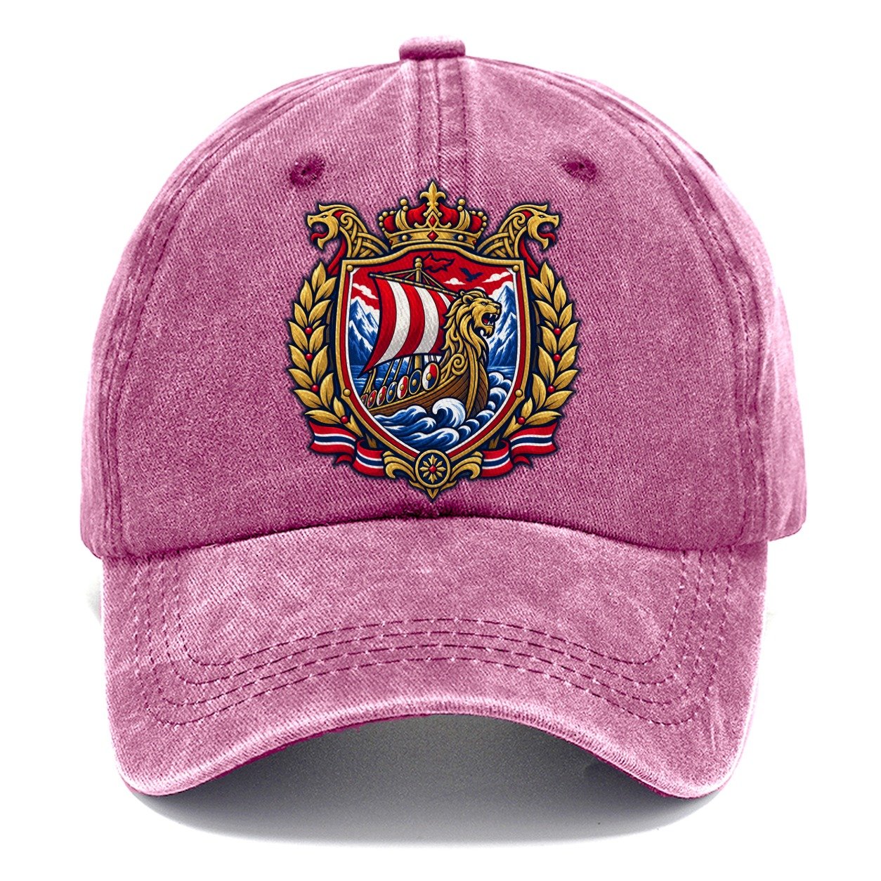 Norway Heraldic Crest Country Logos Classic Cap – Dusty Rose