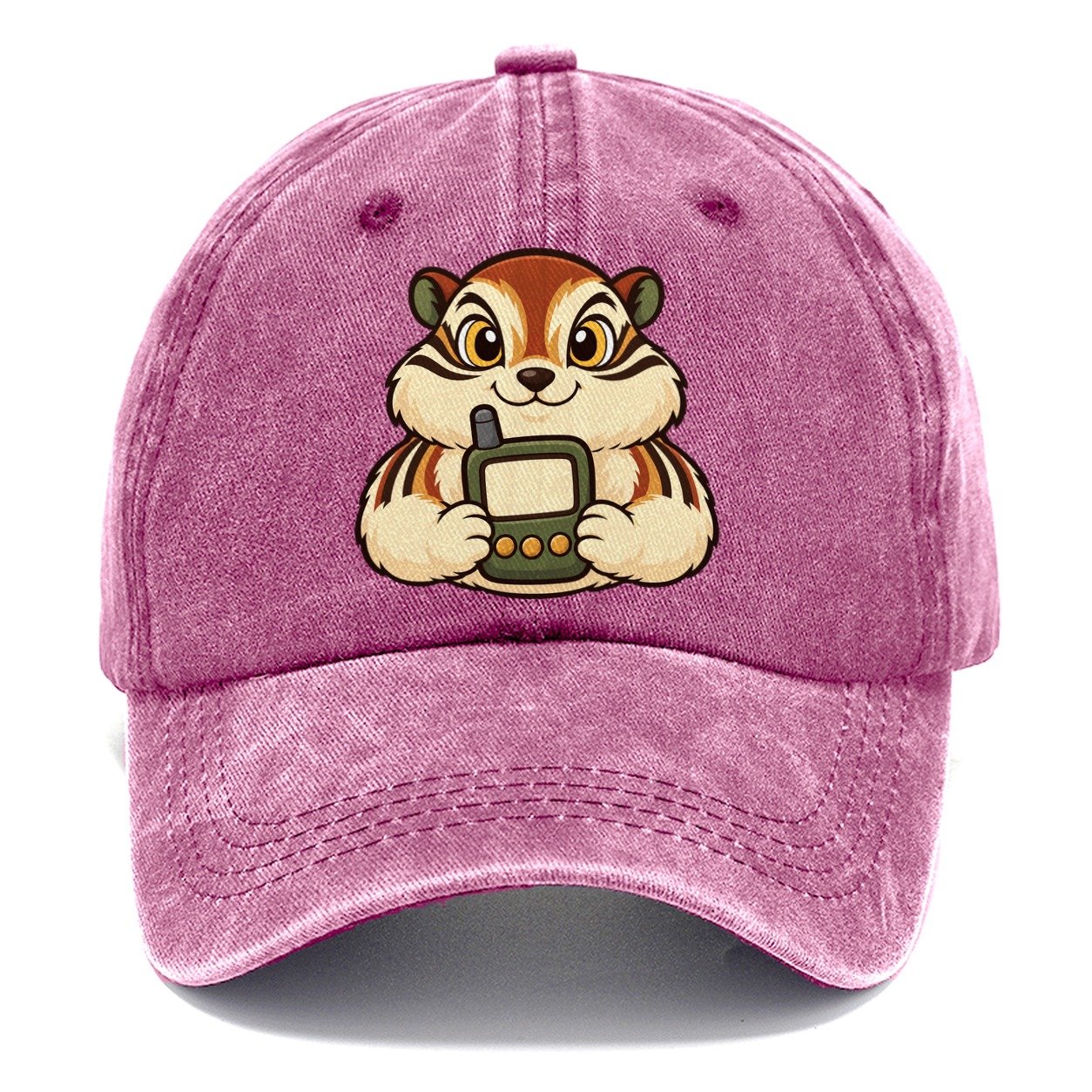 Chipmunk With A Locator Geocaching Classic Cap – Dusty Rose