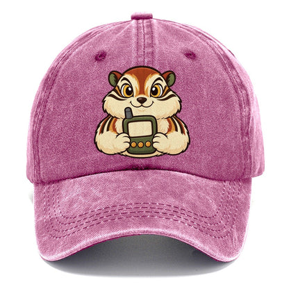 Chipmunk With A Locator Geocaching Classic Cap – Dusty Rose