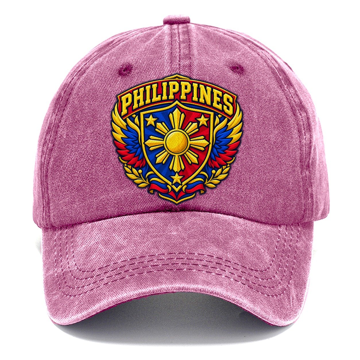 Philippines Retro Badge Country Logos Classic Cap – Dusty Rose