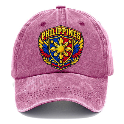 Philippines Retro Badge Country Logos Classic Cap – Dusty Rose