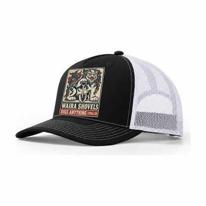 Waira Shovels Yokai Night Market Trucker Hat – Black White