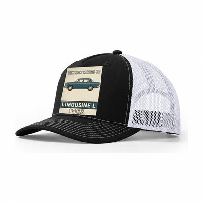 Mikazuki Limousine Showa Speed Plates Trucker Hat – Black White