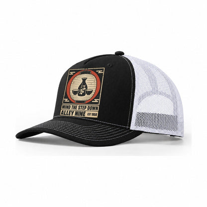 Alley Nine Izakaya Rules Trucker Hat – Black White
